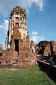 Ayutthaya, Thailand. Wat Mahathat, auxiliary prang near the North wall of the Assembly Hall (Vihan Luang).